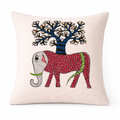 The sacred elephant cushion cover