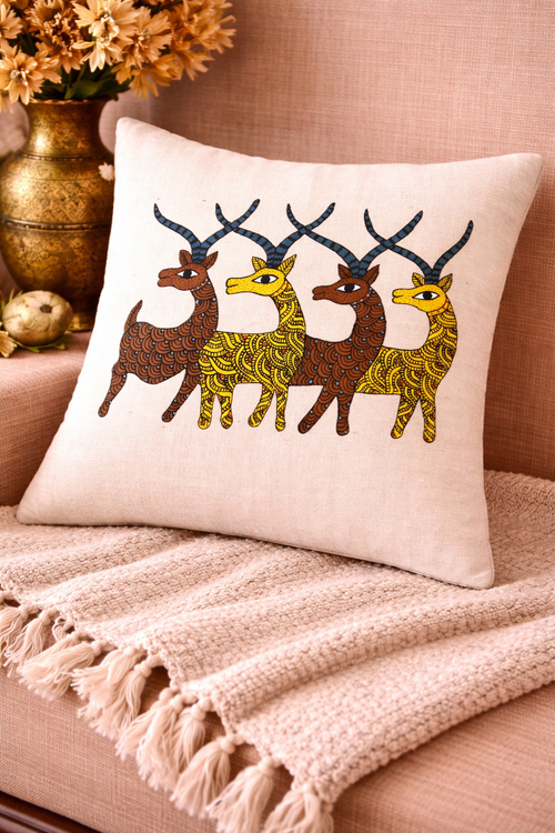 Dancing Antelope Cushion Cover
