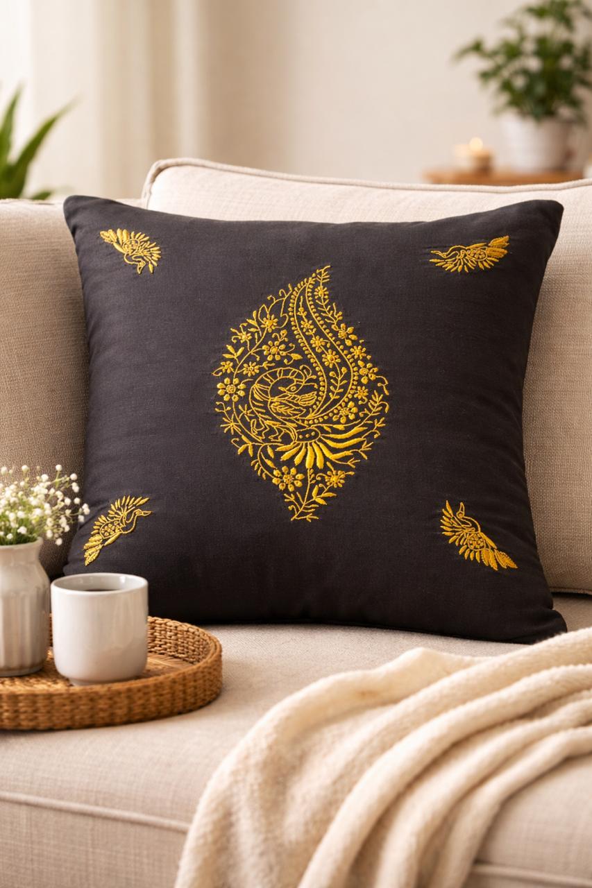 Golden shell chikankari